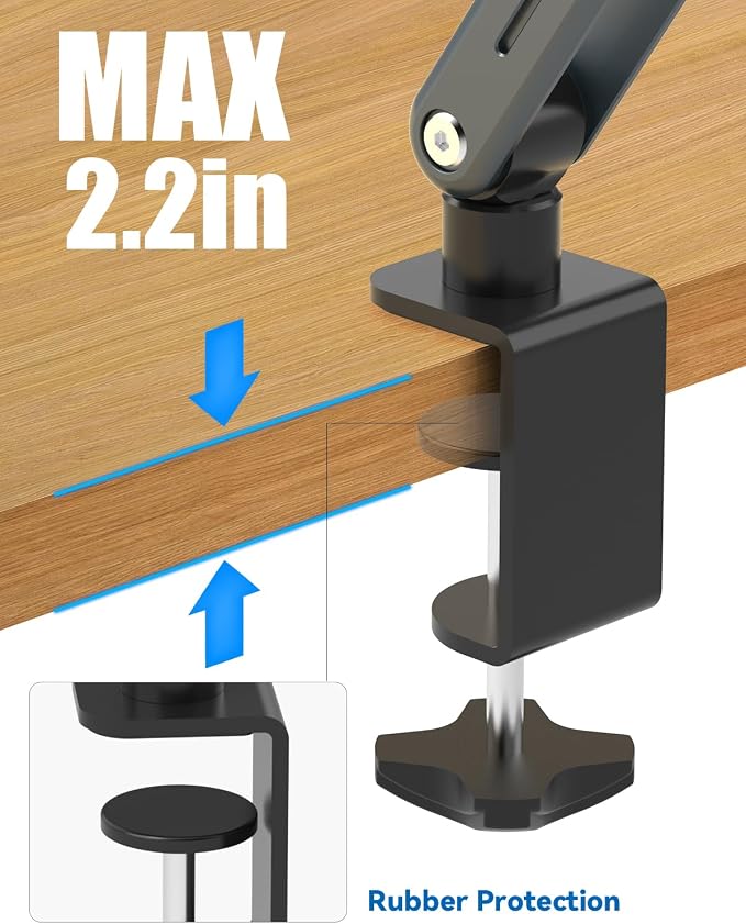 Desk Clamp Acrylic Book Stand for Reading, Ergonomic Design Adjustable Height - Image 7