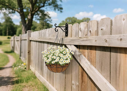 4 Pack 12 inch Metal Hanging Baskets - Image 6