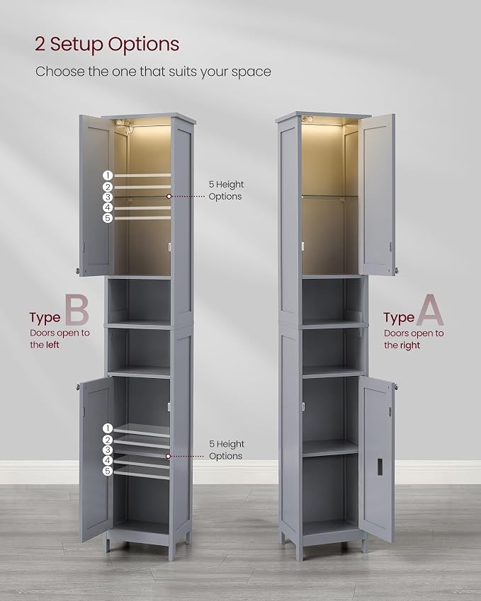 VASAGLE Tall Storage Cabinet - Image 3
