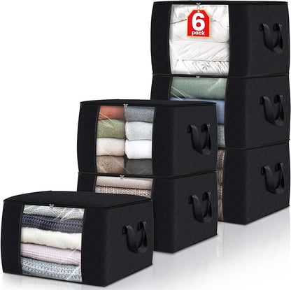 Fab totes Storage Bags, Clothes Blanket Storage Bins Foldable Closet Organizers by Fabtotes