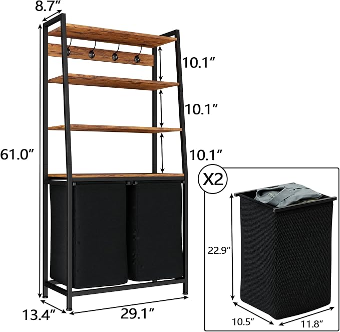 Furnulem 4 Tiers Laundry Hamper - Image 2