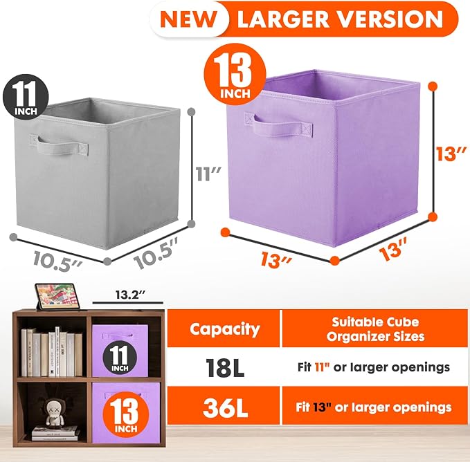 ShellKingdom Storage Bins, Foldable Fabric Storage Cubes And Cloth Organizer - Image 7