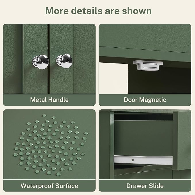 TEENFON Pedestal Sink Storage Cabinet - Image 7