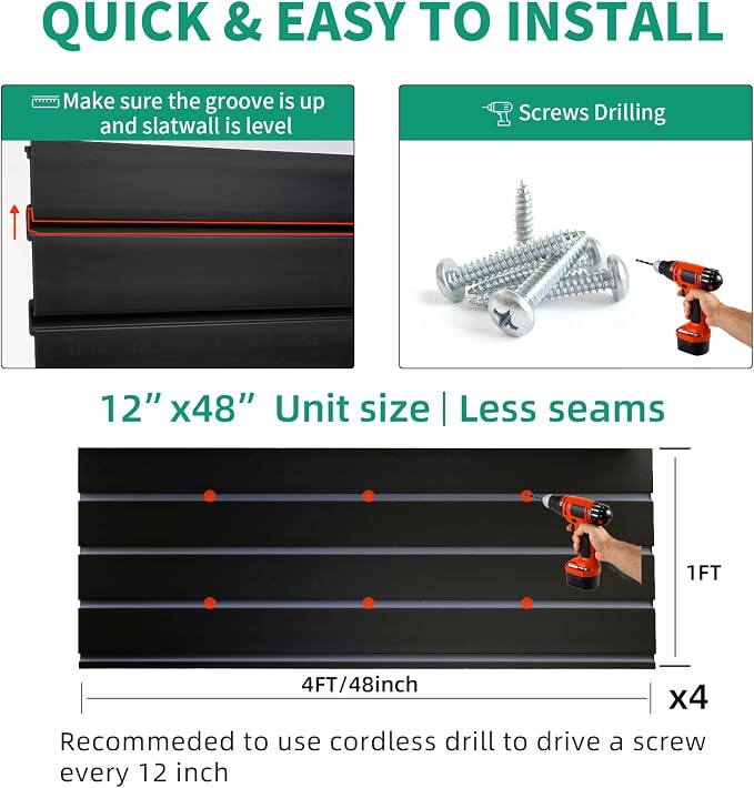 Slat Wall Paneling Garage Slat Wall Storage Systems, Slatwall Panels 4x4 ft Peg - Image 4