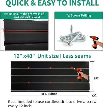 Slat Wall Paneling Garage Slat Wall Storage Systems, Slatwall Panels 4x4 ft Peg - Image 4