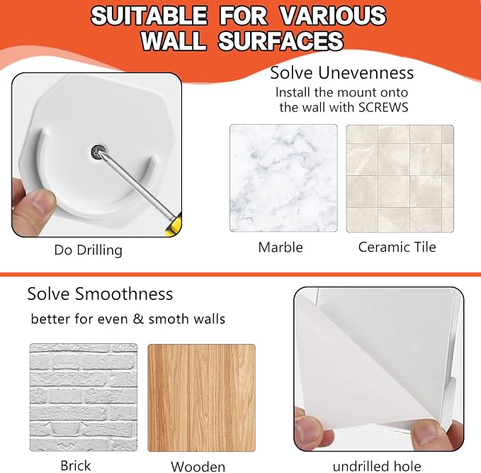 No Drilling Closet Rods for Hanging Clothes, Adjustable 30-88 in | White - Image 2