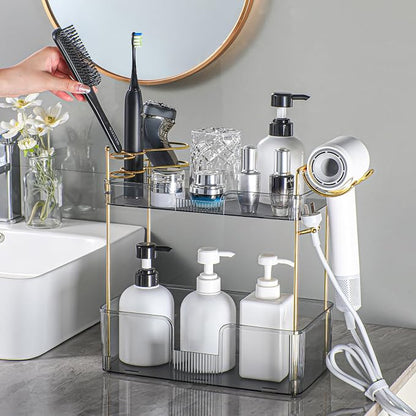 shuang qing 2 Tier Bathroom Counter Organizer - Image 5