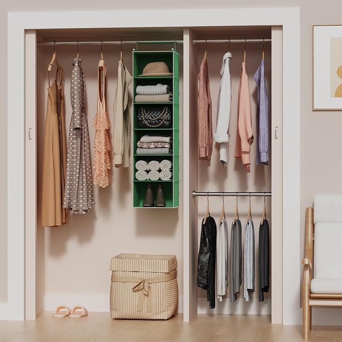 MAX Houser 6-Shelf Hanging Closet Organizer, Hanging Storage Shelves - Image 4
