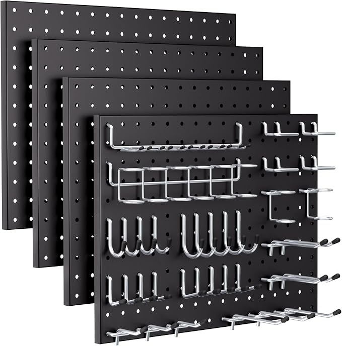 INCLY 70PCS Pegboard Wall Organizer, Garage Tool Storage, Workbench Organization by INCLY