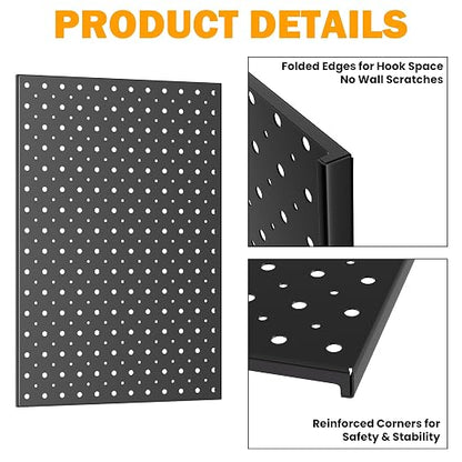 Pegboard Smith Metal Pegboard Panels, Wall-Mounted Pegboard Organizer System - Image 4