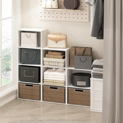 Furinno Reed Closet Organizers and Storage, 3-Tier Closet Organizer, Open Shelf - Image 2