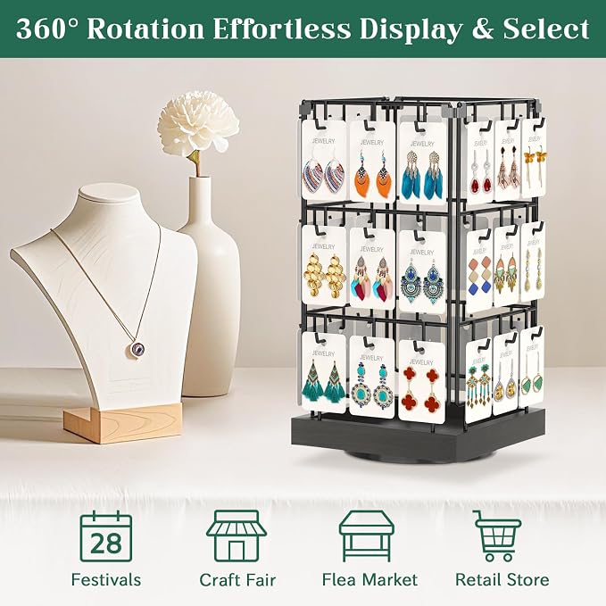 EsLuker.ly Rotating Earring Display Holder Stand - Image 5