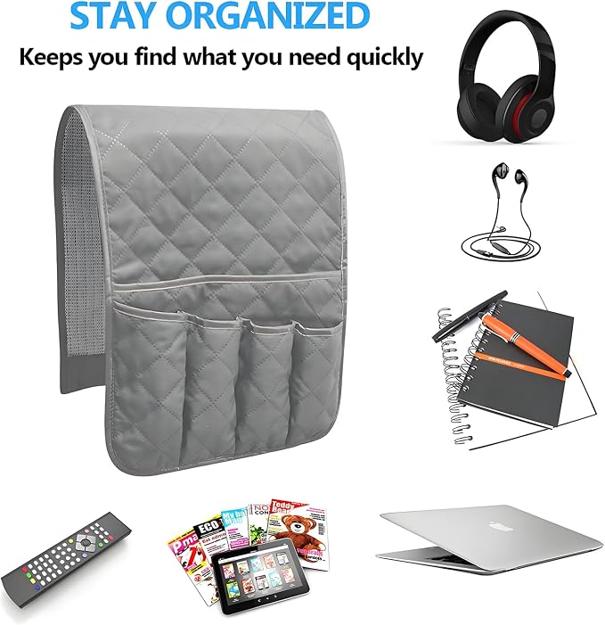 Sofa Armrest Organizer Non-Slip Arm Chair Bedside Storage Caddy Organizer - Image 6