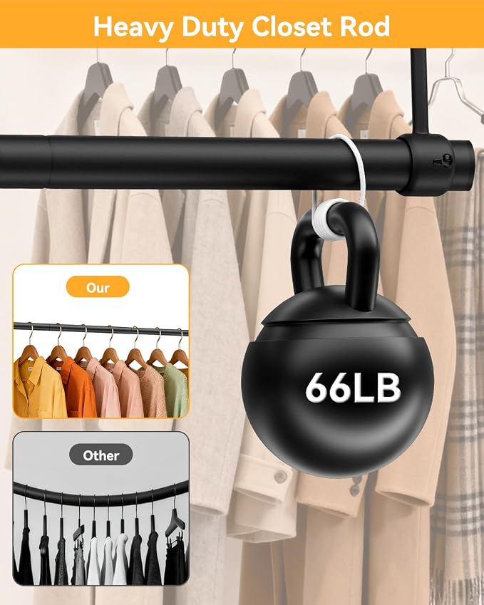 Supforce Ceiling Mounted Closet Rods - Image 5