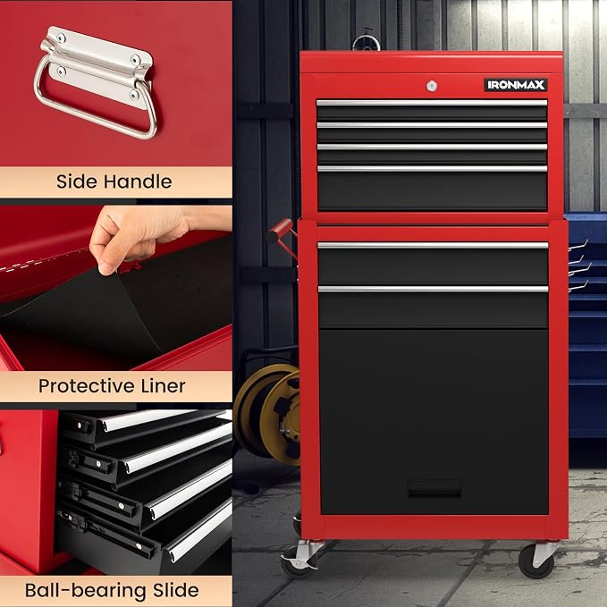 Goplus Tool Chest, 6 Drawers Rolling Tool Cabinet - Image 8
