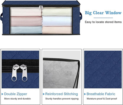 HomeHacks Storage 8-Pack Clothes Organizer Storage Bags Foldable Storage Box - Image 4