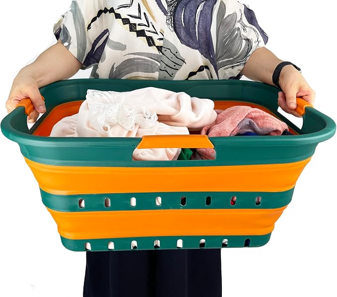 SAMMART 42L Collapsible Plastic Laundry Basket - Image 6
