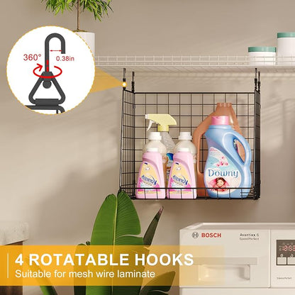 4-Pack Hanging Laundry Room Organizer：Foldable Laundry Room Organizaton Wire - Image 5