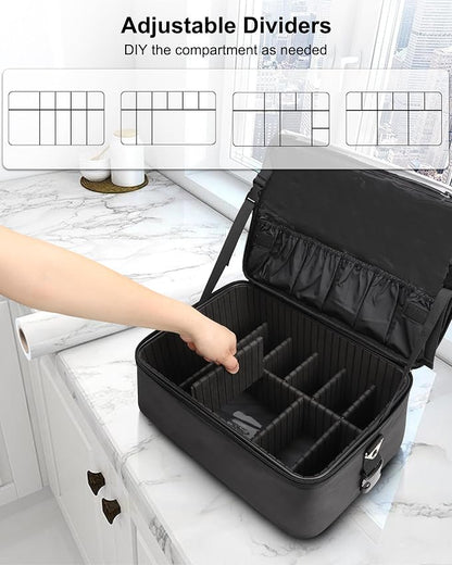 Relavel Makeup Bag Large Makeup Case Professional Cosmetic Storage Organizer - Image 2