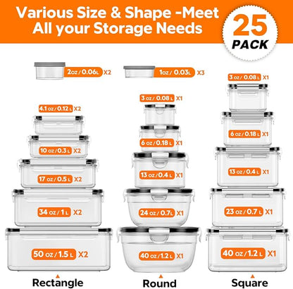 50 PCS Food Storage Containers - Image 2