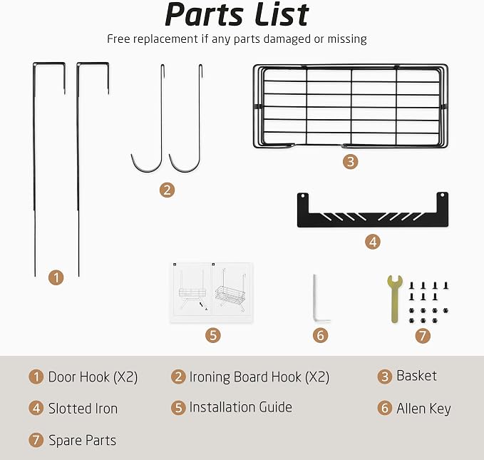 KES Over The Door Ironing Board Holder, Ironing Board Hanger - Image 9
