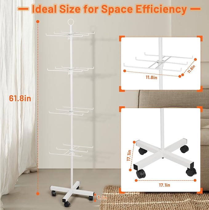 Retail Display Stand Rotating Display Stand 4 Tier Spinning Display Stand - Image 2