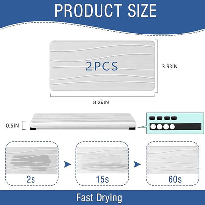 2PCS Water Absorbing Stone Tray, Fast Drying Stone Sink Tray, Water Absorbent - Image 6