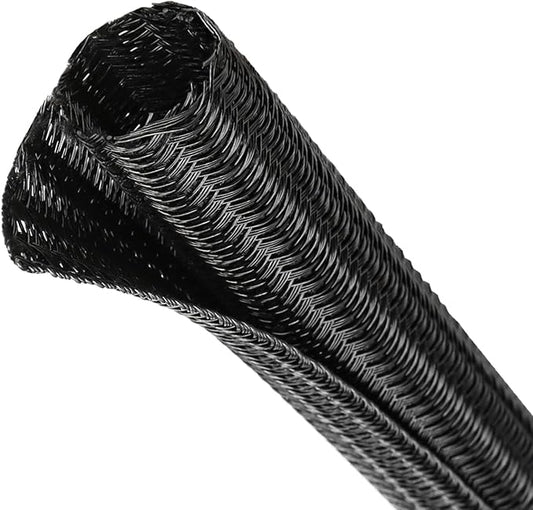 Split Wire Loom Tubing, Cable Protector Sleeve, Braided Cable Management by ConveniencetoYourLife