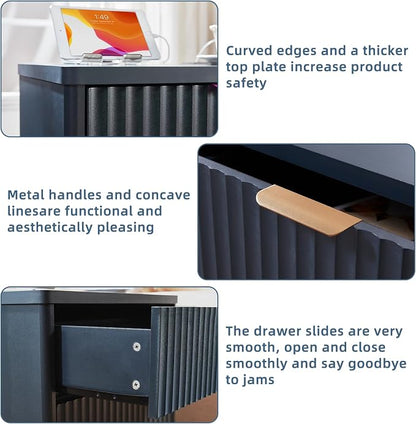 LEYAOYAO Fluted Nightstand - Image 7