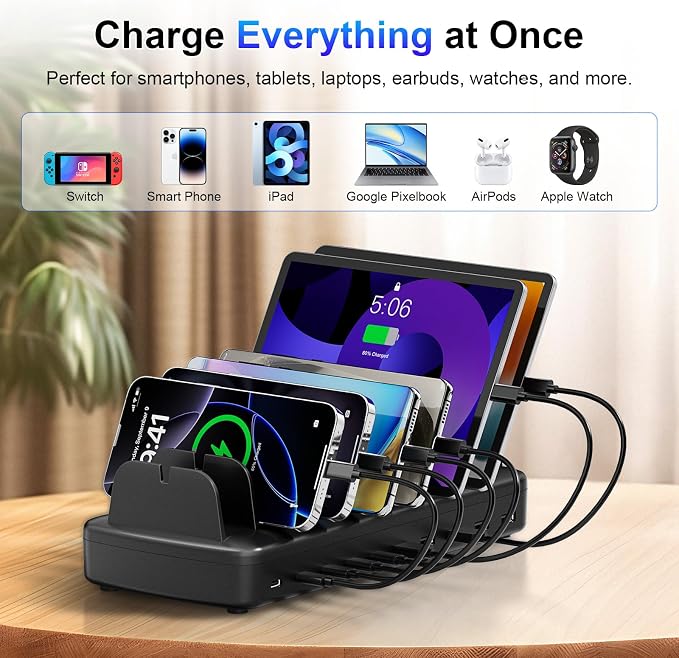 510W Fast Charging Station for Multiple Devices, 10 Port USB C Charger Station - Image 4
