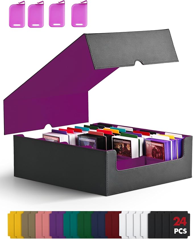 ZLCA Card Storage Box for MTG PTCG, Commander Deck Box Holds 3200+ Cards by ZLCA