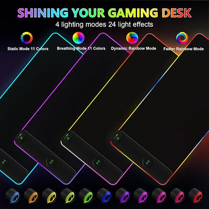 Magnetic Wireless Charging RGB Mouse Pad, 31.5'' x 15.8'' Large LED Gaming Desk - Image 4