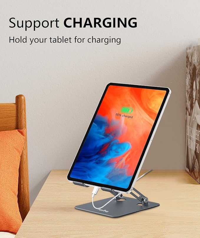 Adjustable Tablet Stand Holder for Desk, Desktop Tablet Holder, Foldable - Image 4