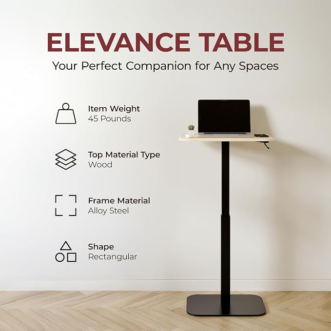 Ergohome™ ELEVANCE Table™ Effortless Height Adjustable Side Table - Image 5