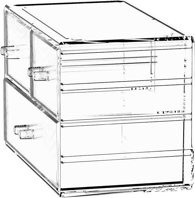ZHIAI Stackable Storage Drawers, Acrylic Bathroom Counter Organizer Clear - Image 6