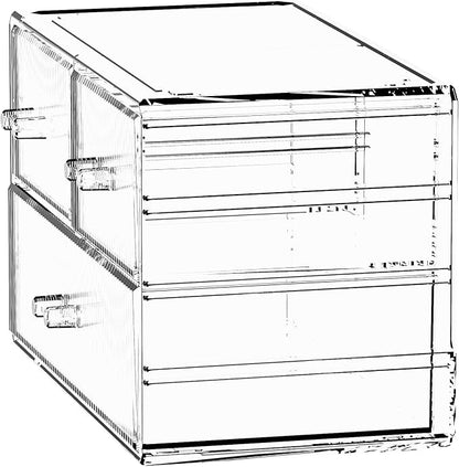 ZHIAI Stackable Storage Drawers, Acrylic Bathroom Counter Organizer Clear - Image 6
