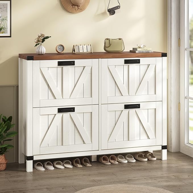 47" Farmhouse Shoe Cabinet by YomiluveDesign