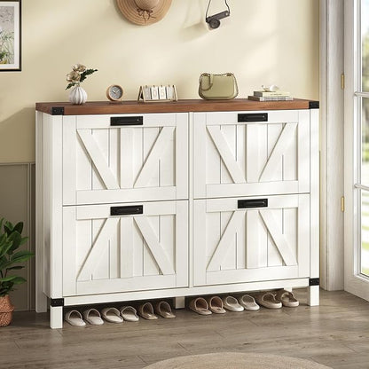 47" Farmhouse Shoe Cabinet by YomiluveDesign