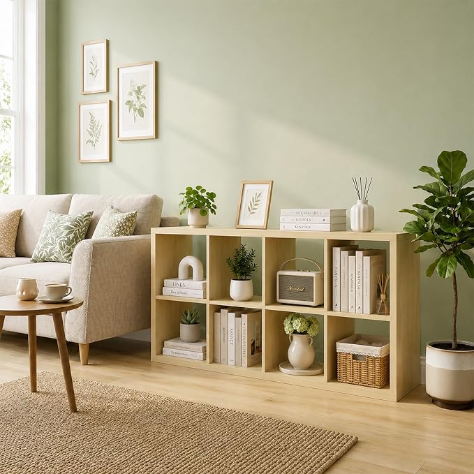 CTESNE【Wooden Thick Frame 8 Cube Storage Organizer Shelf - Image 2