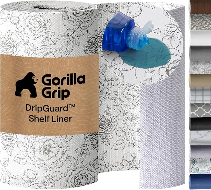GORILLA GRIP DripGuard Shelf Liner, Non-Adhesive Drawer and Kitchen Cabinet by Unknown