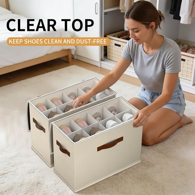 2 Pack Shoe storage Organizer for closet - Image 4
