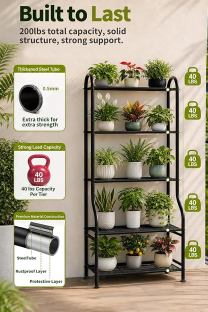 5-Tier Metal Plant Stand - Image 3