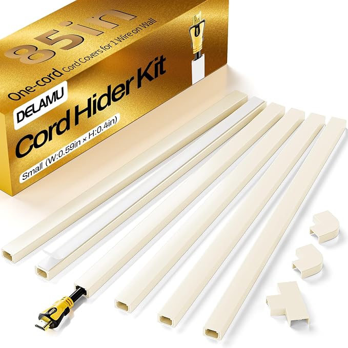 Delamu Beige Cord Hider, 85in Cord Covers by DELAMU