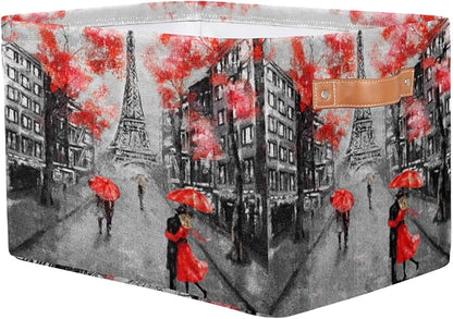 Pardick Eiffel Tower Storage Basket Bins Paris France Flower Toys Books Clothes - Image 2