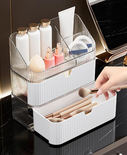 Medicine Cabinet Organizer 3 Tier, Stackable Bathroom Mirror Cabinet - Image 3