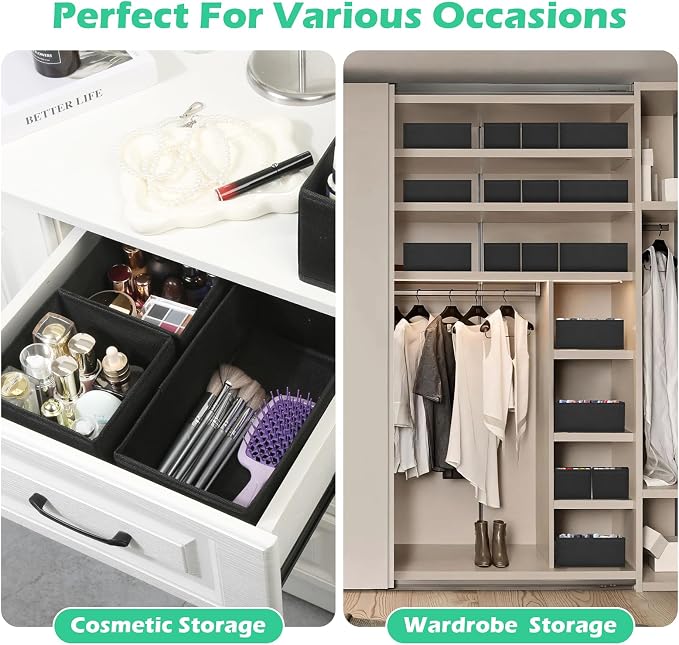 Drawer Clothes Organizer 16-Pack, Fabric Folding Wardrobe Organizer, Can Store - Image 7