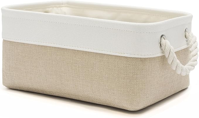 11.8x7.9x5.2 Inch Fabric Small Storage Bins by VQRTEXAStorageBasket