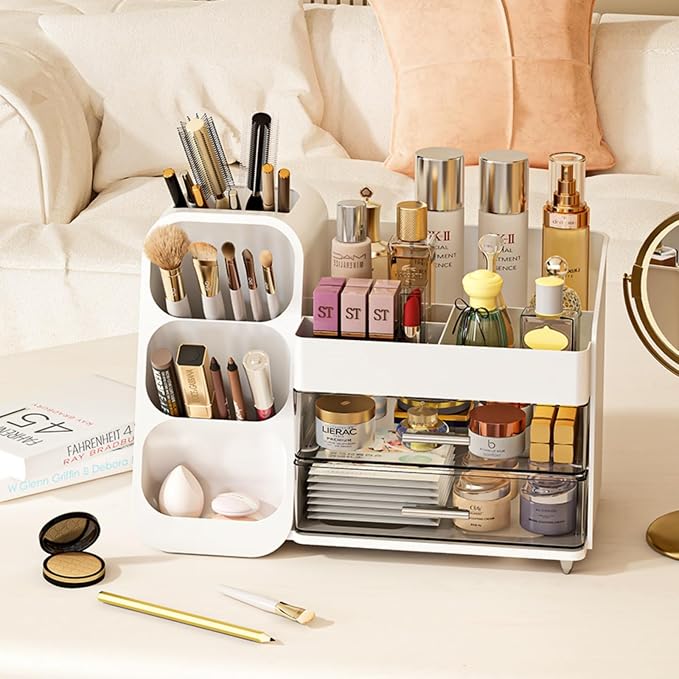 Booklov Makeup Organizer for Vanity, Large Capacity Cosmetic Display Case - Image 9