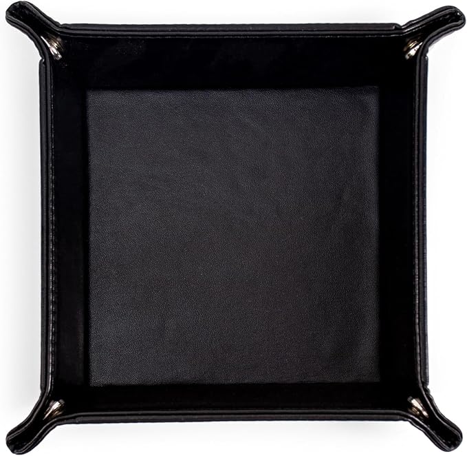 PU Leather Valet Tray for Mens and Women Catchall Tray for Keys, Jewelry Small by SANQIANWAN