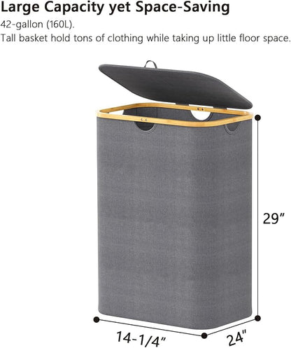 SpaceAid Double Laundry Hamper 2 Section - Image 5